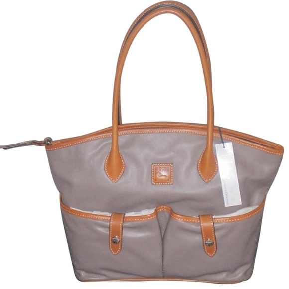 Dooney & Bourke Handbags - Dooney & Bourke Crescent Taupe Leather Tote NWT